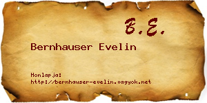 Bernhauser Evelin névjegykártya