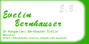 evelin bernhauser business card
